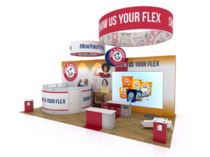 Gravitee One-Step Modular System, model GKDH-5400, 20' x 40' trade show exhibit