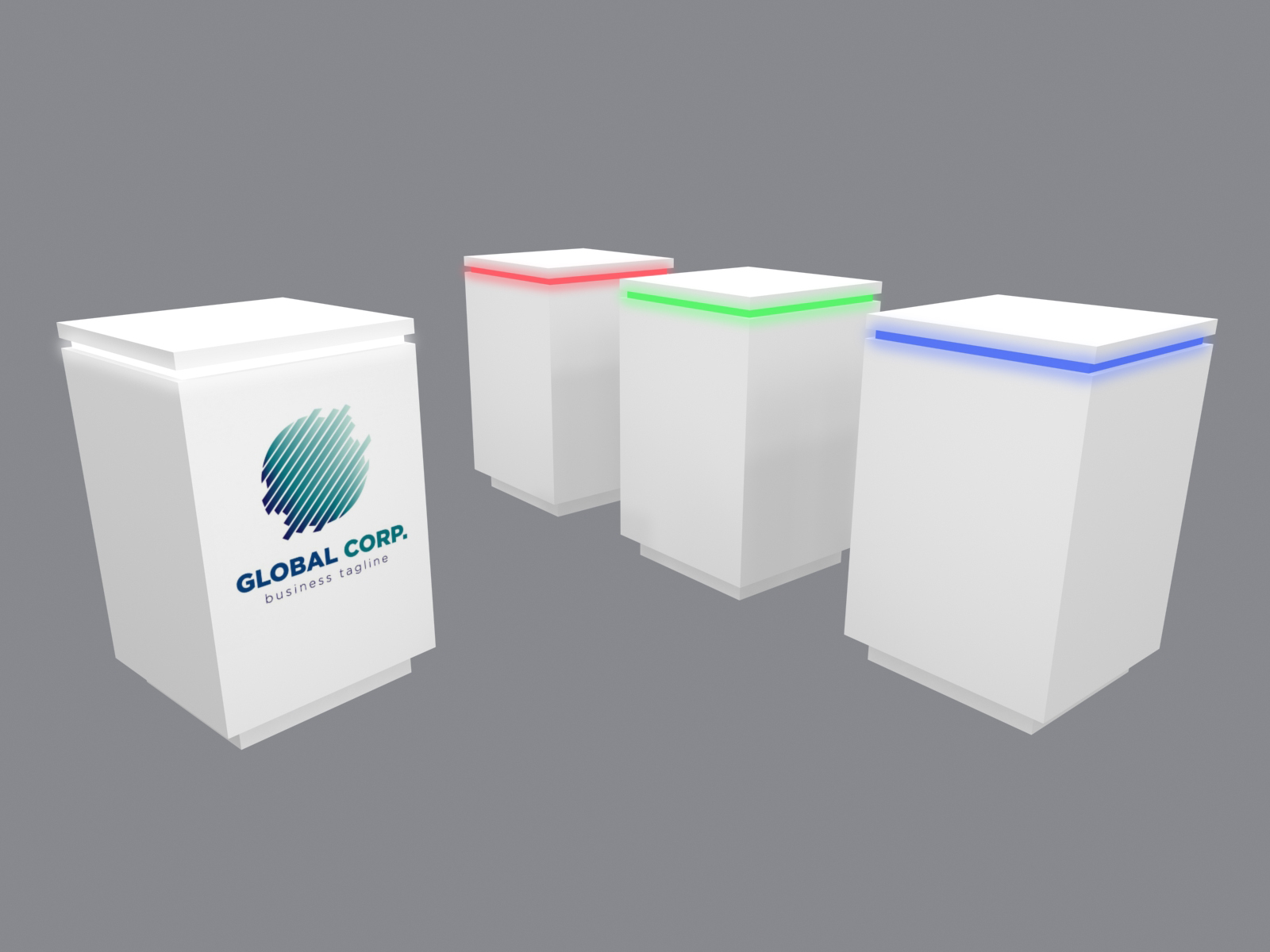 Trade Show Exhibit Pedestal, model MODDH-1593