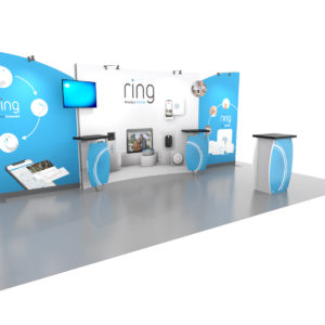 Symphony Portable trade show display, model SYKDH-2009 that fits a 10' x 20' space