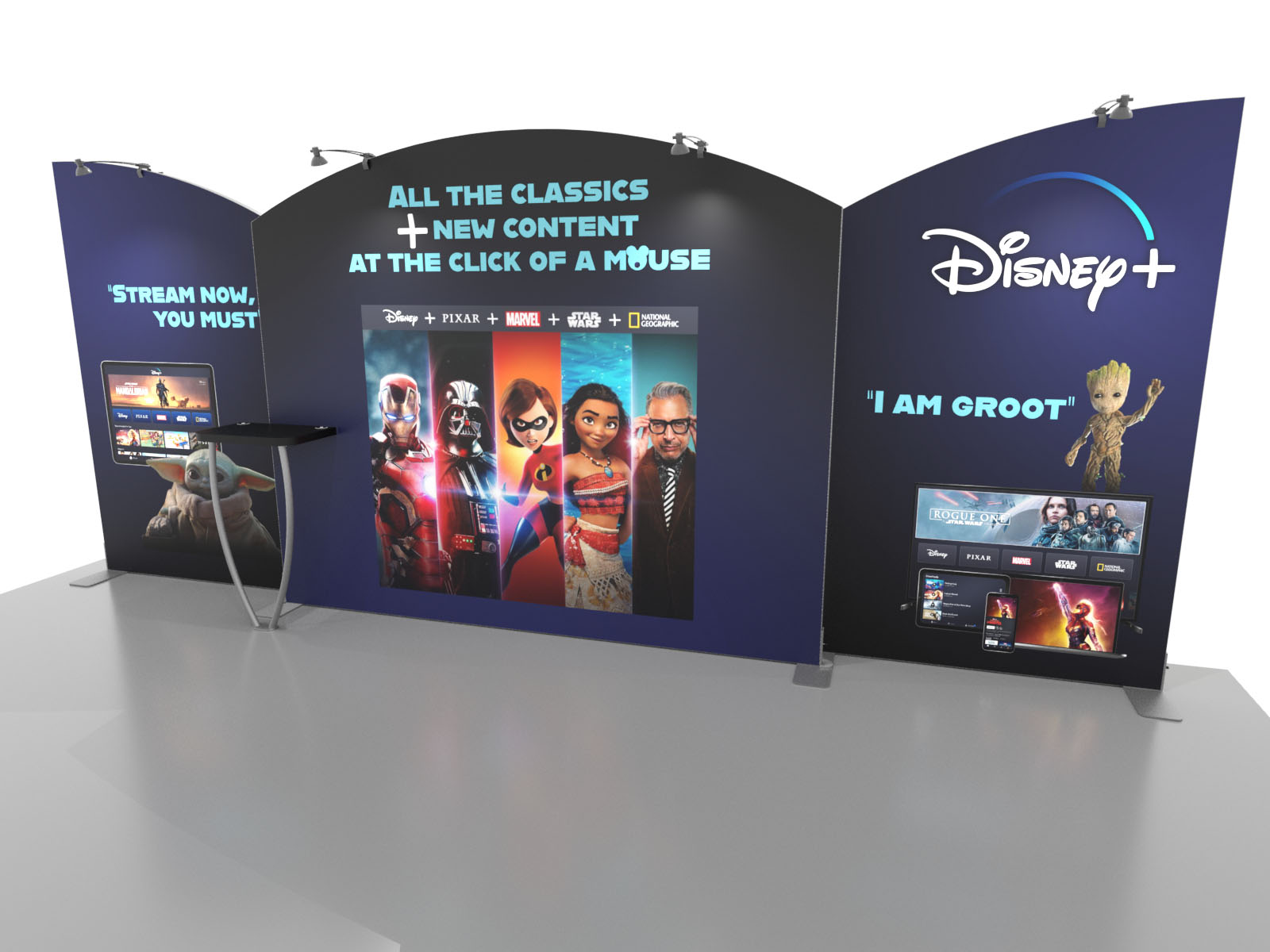 Symphony 10' x 20' portable trade show display, model SYKDH-2019