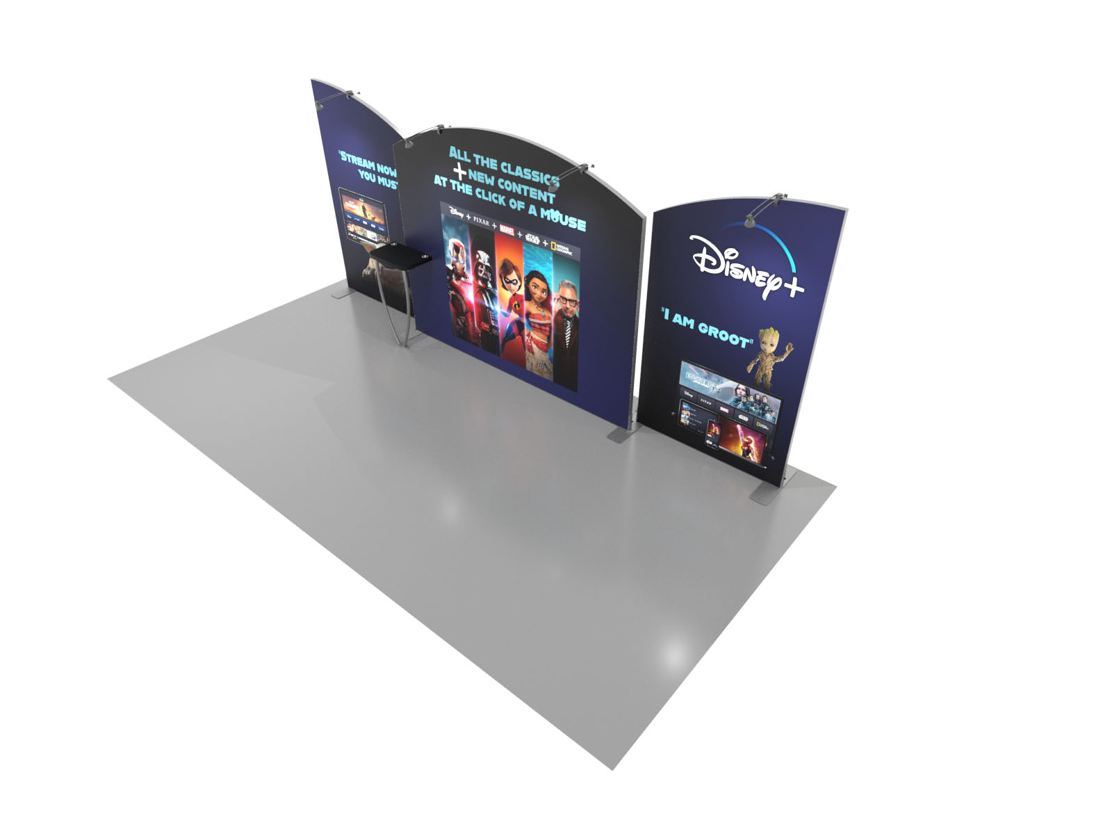 Symphony 10' x 20' portable trade show display, model SYKDH-2019