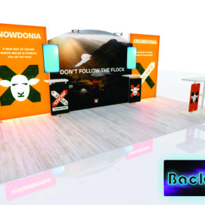 Symphony Portable Lightbox trade show display, model SYKDH-2029 10' x 20' trade show display