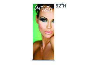 SilverStep® retractable banner stand, model SSDH-3692