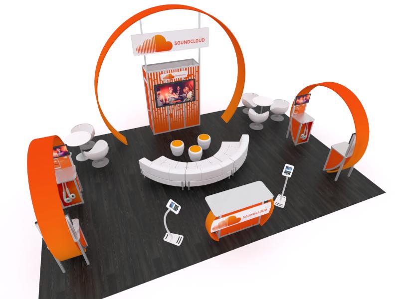 20' x 30' Visionary Designs Trade Show Exhibit, model VKDH-5128