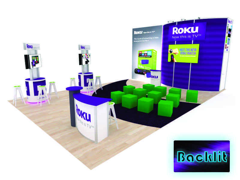 20' x 30' Visionary Designs Trade Show Exhibit, model VKDH-5141