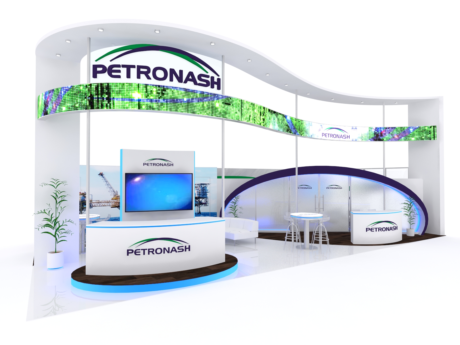 20' x 40' Visionary Designs Trade Show Display, model VKDH-5150