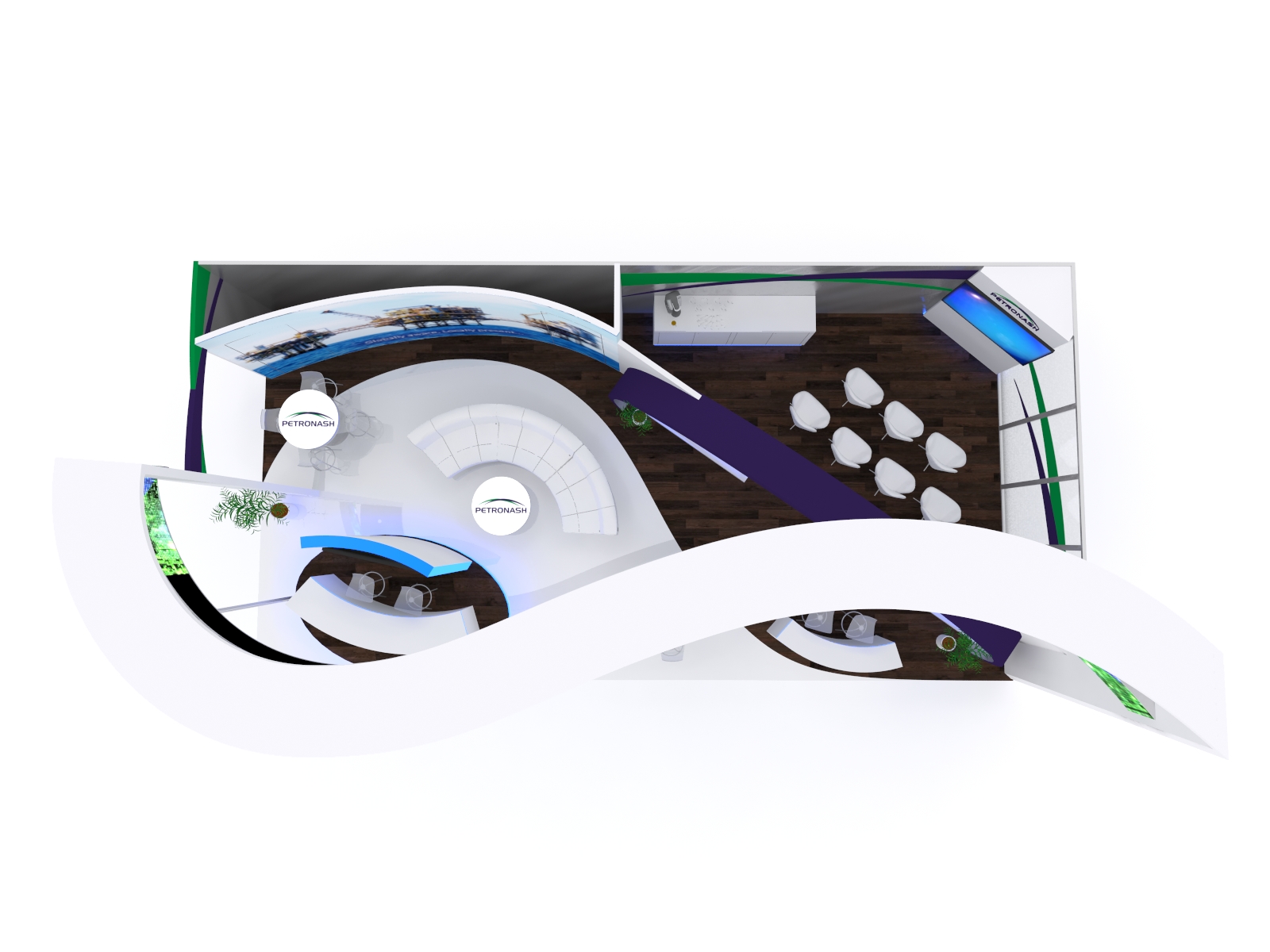 20' x 40' Visionary Designs Trade Show Display, model VKDH-5150