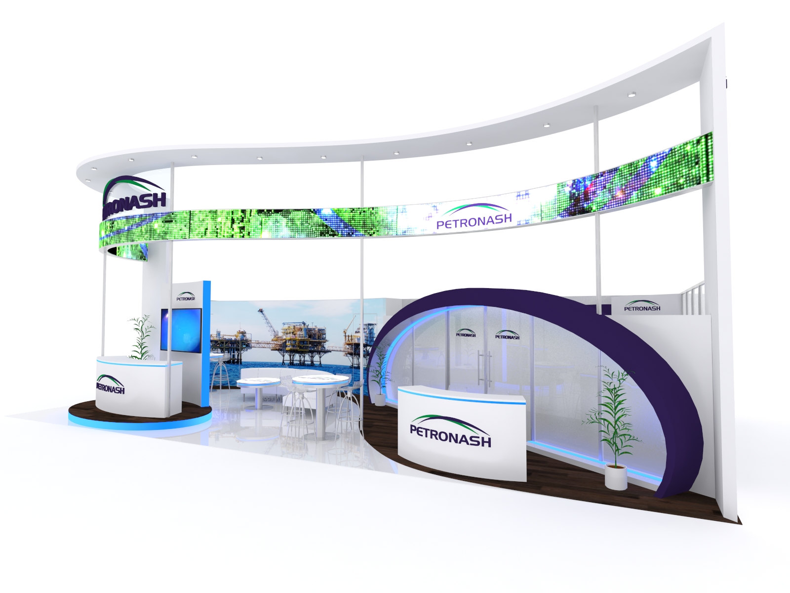 20' x 40' Visionary Designs Trade Show Display, model VKDH-5150