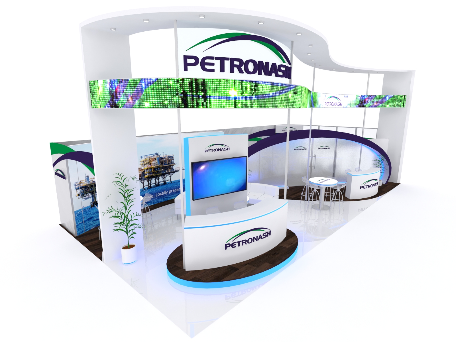 20' x 40' Visionary Designs Trade Show Display, model VKDH-5150